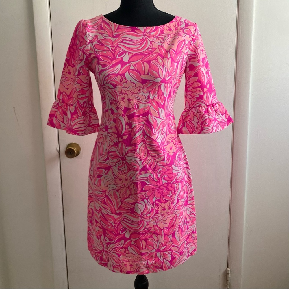 Lilly Pulitzer Extra Small Pink Puff Sleeve Dress